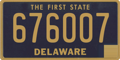 DE license plate 676007