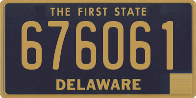 DE license plate 676061