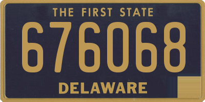 DE license plate 676068