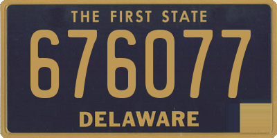 DE license plate 676077