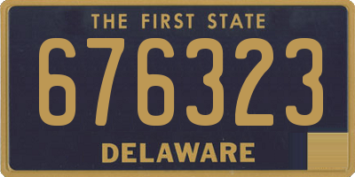 DE license plate 676323