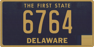 DE license plate 6764