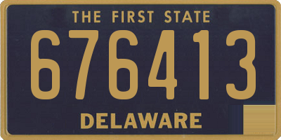 DE license plate 676413