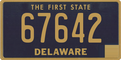 DE license plate 67642
