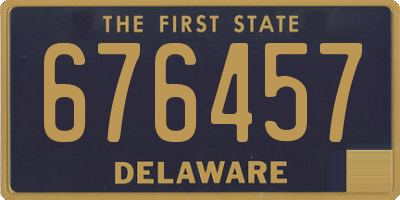 DE license plate 676457