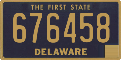 DE license plate 676458