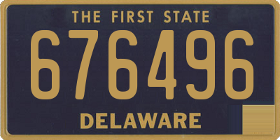 DE license plate 676496