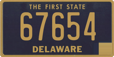 DE license plate 67654