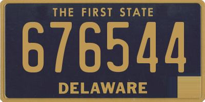 DE license plate 676544