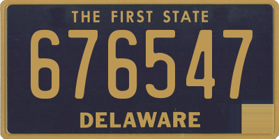 DE license plate 676547