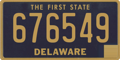 DE license plate 676549