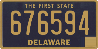 DE license plate 676594