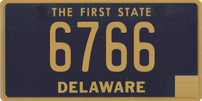 DE license plate 6766