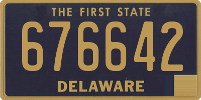DE license plate 676642