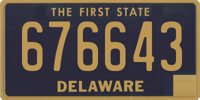 DE license plate 676643