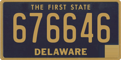 DE license plate 676646