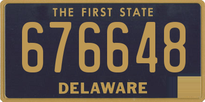 DE license plate 676648