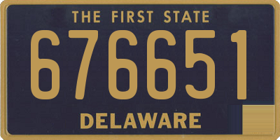 DE license plate 676651
