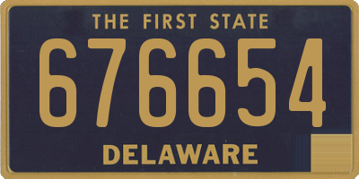 DE license plate 676654