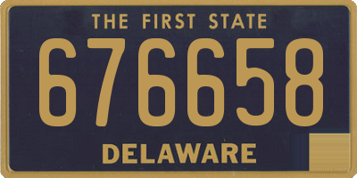DE license plate 676658
