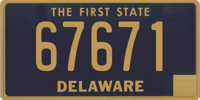 DE license plate 67671