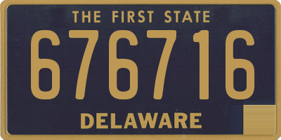 DE license plate 676716