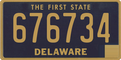 DE license plate 676734