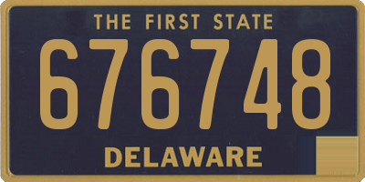 DE license plate 676748