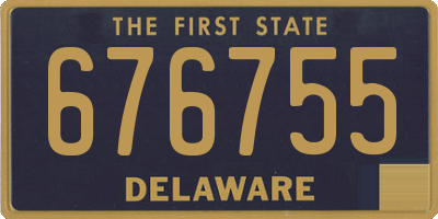 DE license plate 676755