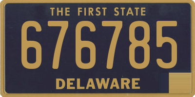 DE license plate 676785
