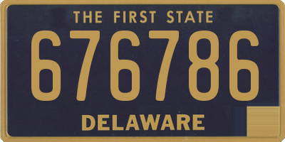 DE license plate 676786