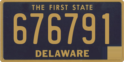 DE license plate 676791