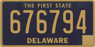 DE license plate 676794
