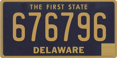 DE license plate 676796