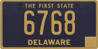 DE license plate 6768