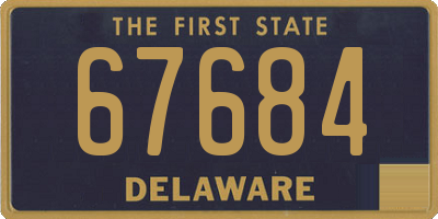 DE license plate 67684