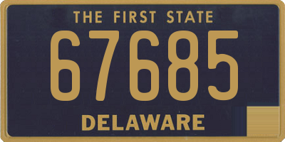 DE license plate 67685