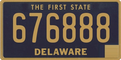 DE license plate 676888