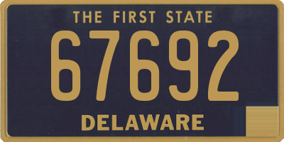 DE license plate 67692