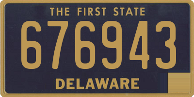 DE license plate 676943