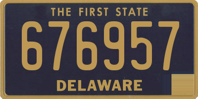DE license plate 676957