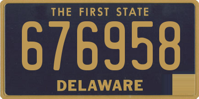 DE license plate 676958