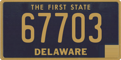 DE license plate 67703