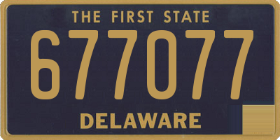 DE license plate 677077
