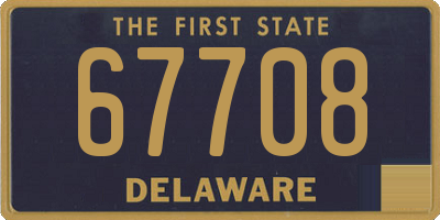 DE license plate 67708