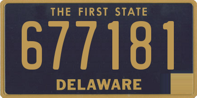 DE license plate 677181