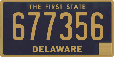 DE license plate 677356