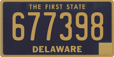 DE license plate 677398
