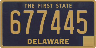 DE license plate 677445