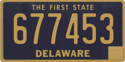 DE license plate 677453